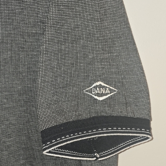 Men's Polo Shirt in Black and Gray Made In Usa Vintage LOT M - Picture 4 of 6